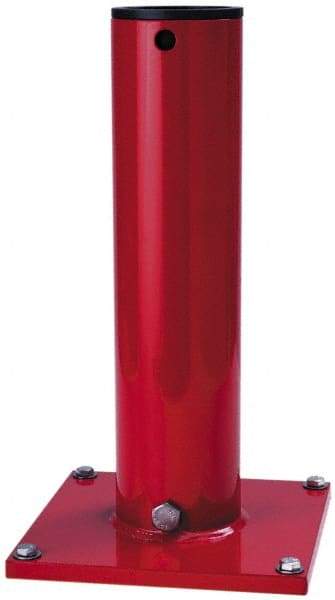 THERN - 8 Inches Long x 8 Inches Wide x 14.56 Inches Deep x 1/2 Inches Thick Davit Crane Pedestal/Socket Base - 7 Inches Distance Between Mounting Hole Centers, 0.41 Inches Hole Diameter, Enamel Finish - Industrial Tool & Supply