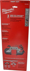 Milwaukee Tool - 3' 8-7/8" Long x 0.02" Thick, 10 Teeth per Inch, Portable Band Saw Blade - Bi-Metal Blade, High Speed Steel Teeth, Toothed Edge - Industrial Tool & Supply
