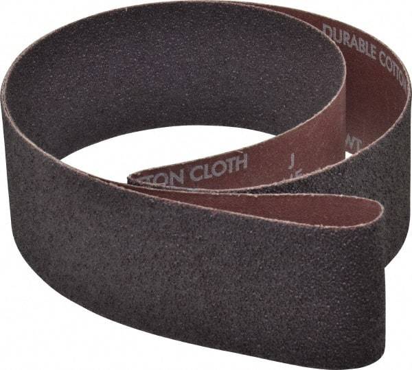 Norton - 2-1/2" Wide x 48" OAL, 36 Grit, Aluminum Oxide Abrasive Belt - Aluminum Oxide, Very Coarse, Coated, X Weighted Cloth Backing, Series R228 - Industrial Tool & Supply