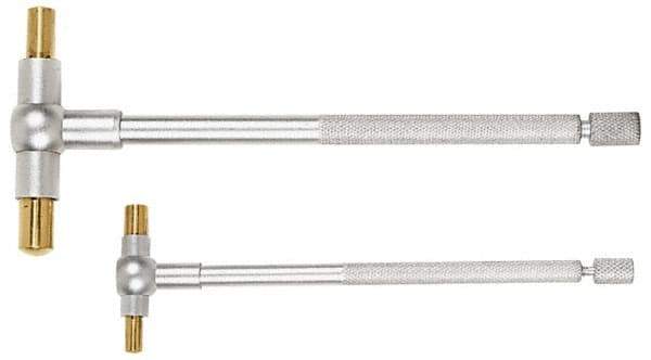 TESA Brown & Sharpe - 2-1/8 to 3-1/2 Inch, 5.1181 Inch Overall Length, Telescoping Gage - Satin Chrome Finish - Industrial Tool & Supply