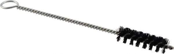 Brush Research Mfg. - 2-1/2" Long x 3/4" Diam Nylon Tube Brush - 10" OAL, 0.017" Filament Diam, 0.22" Shank Diam - Industrial Tool & Supply