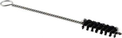Brush Research Mfg. - 2-1/2" Long x 3/4" Diam Nylon Tube Brush - 10" OAL, 0.017" Filament Diam, 0.22" Shank Diam - Industrial Tool & Supply