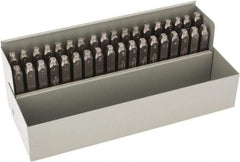 C.H. Hanson - 36 Piece, 1/8" Character Steel Stamp Set - Letters & Figures, Low Stress Round Face Dot - Industrial Tool & Supply