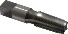 Reiff & Nestor - 1/4-18 NPT Thread, 4 Flute Standard Pipe Tap - 2-7/16" OAL, 1-1/16" Thread Length, 9/16" Shank Diam, Bright Finish, High Speed Steel - Exact Industrial Supply