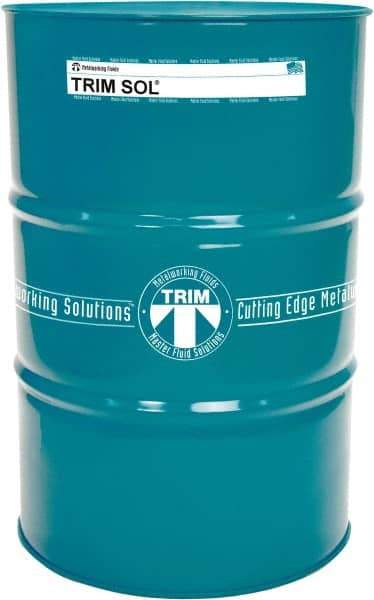 Master Fluid Solutions - Trim SOL, 54 Gal Drum Emulsion Fluid - Water Soluble, For Cutting, Drilling, Tapping, Reaming - Industrial Tool & Supply