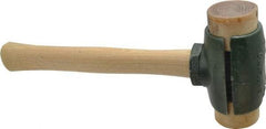 Garland - 4 Lb Head 2" Face Rawhide Split Head Hammer - Wood Handle - Industrial Tool & Supply