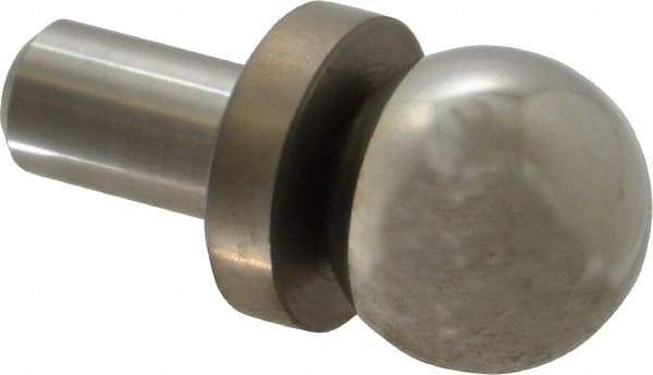 Jergens - 25.4mm Ball Diam, 12.69mm Shank Diam, Stainless Steel Checking Tooling Ball - 1.62" Ball Center to Shank Bottom, 0.7" Ball Center to Shoulder Bottom, with Shoulder, Breakaway - Industrial Tool & Supply