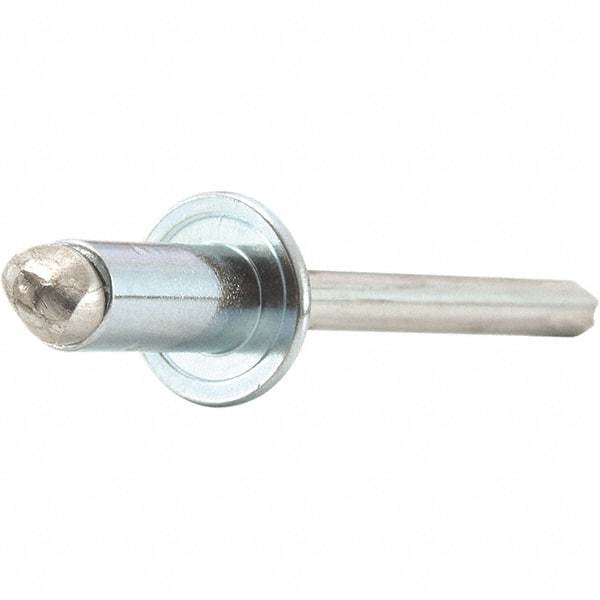 STANLEY Engineered Fastening - Size 5 Dome Head Stainless Steel Open End Blind Rivet - Stainless Steel Mandrel, 0.063" to 1/8" Grip, 5/32" Head Diam, 0.16" to 0.164" Hole Diam, 0.097" Body Diam - Industrial Tool & Supply