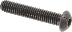 Value Collection - 3/8-16 UNC Hex Socket Drive, Button Screw - Alloy Steel, Black Oxide Finish, Fully Threaded, 2" Length Under Head - Industrial Tool & Supply