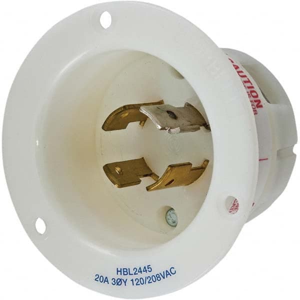 Hubbell Wiring Device-Kellems - 3-Phase Wye 120/208 VAC 20A NEMA L18-20P Industrial Twist Lock Inlet - Industrial Tool & Supply