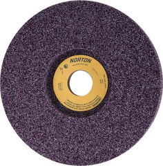 Norton - 7" Diam x 1-1/4" Hole x 1" Thick, I Hardness, 80 Grit Surface Grinding Wheel - Aluminum Oxide, Type 5, Medium Grade, 3,600 Max RPM, Vitrified Bond, One-Side Recess - Industrial Tool & Supply