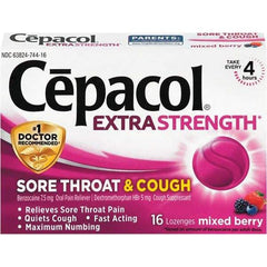 Cepacol - Mixed Berry Flavor Cough Drop Lozenges - Sore Throat Relief - Industrial Tool & Supply