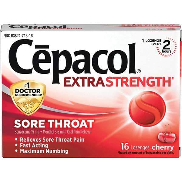 Cepacol - Cherry Flavor Cough Drop Lozenges - Sore Throat Relief - Industrial Tool & Supply