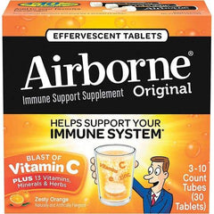 Airborne - Orange Flavor Immune Support Tablets - Vitamins/Supplements - Industrial Tool & Supply