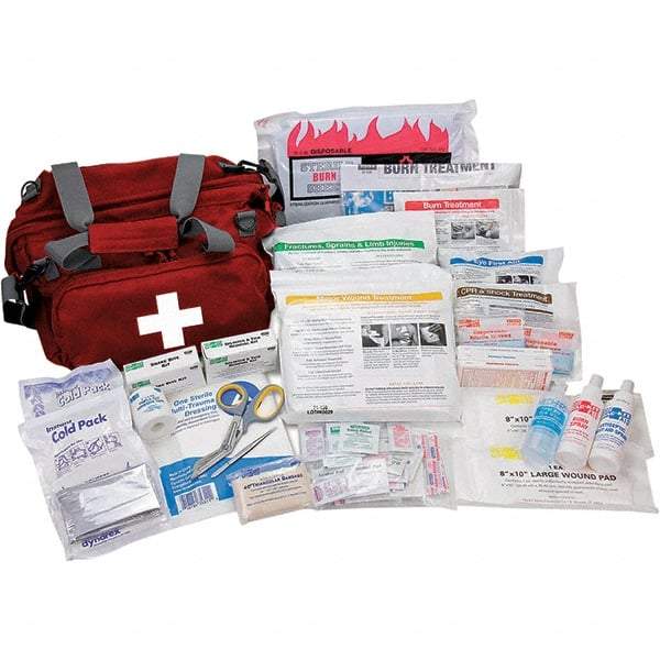 Pac-Kit - 112 Piece, 2 Person, Multipurpose/Auto/Travel First Aid Kit - 14-1/2" Wide x 10" Deep x 10-1/2" High, Nylon Bag - Industrial Tool & Supply