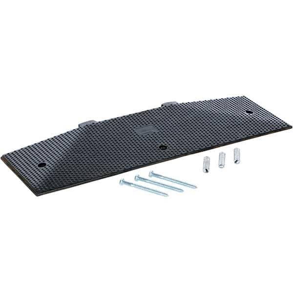 Vestil - 11-7/16" Long x 35-1/4" Wide x 2-7/16" High, Rubber Speed Hump - Black - Industrial Tool & Supply