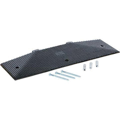 Vestil - 11-7/16" Long x 35-1/4" Wide x 2-7/16" High, Rubber Speed Hump - Black - Industrial Tool & Supply