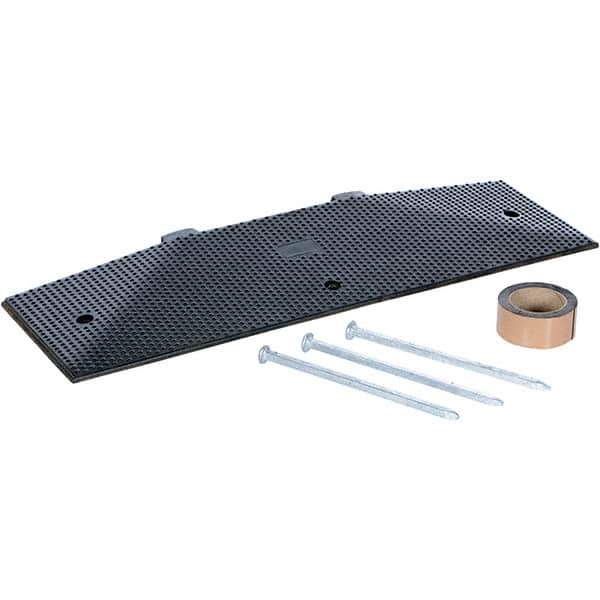 Vestil - 11-7/16" Long x 35-1/4" Wide x 2-7/16" High, Rubber Speed Hump - Black - Industrial Tool & Supply