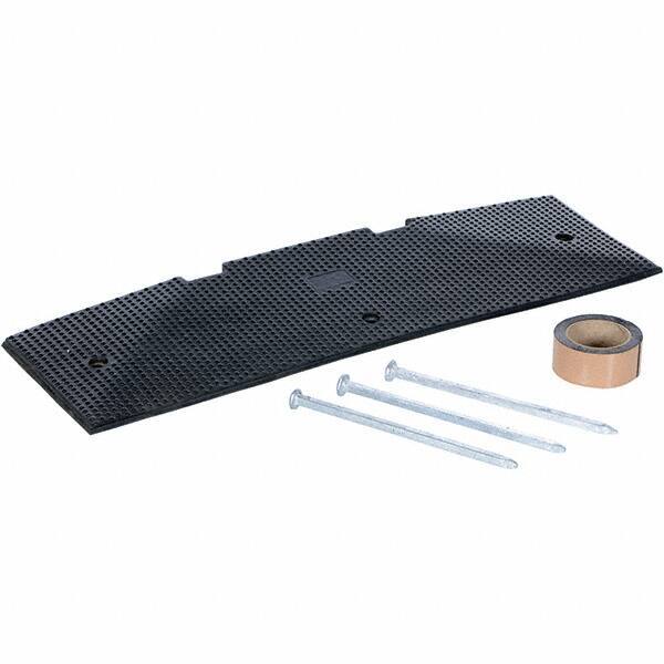 Vestil - 10-7/16" Long x 35-1/4" Wide x 2-7/16" High, Rubber Speed Hump - Black - Industrial Tool & Supply