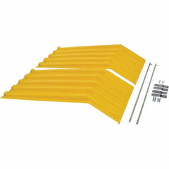 Vestil - Yellow Polypropylene Self-Dumping Hopper Poly Lid - Use with Dumpers - Industrial Tool & Supply