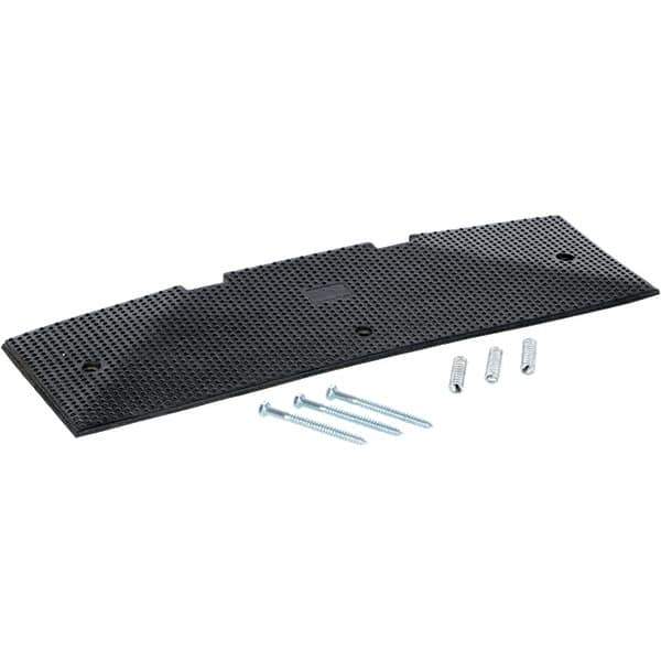 Vestil - 10-7/16" Long x 35-1/4" Wide x 2-7/16" High, Rubber Speed Hump - Black - Industrial Tool & Supply