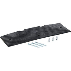 Vestil - 10-7/16" Long x 35-1/4" Wide x 2-7/16" High, Rubber Speed Hump - Black - Industrial Tool & Supply