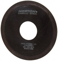 Norton - 4" Diam x 1-1/4" Hole x 1/16" Thick, 220 Grit Surface Grinding Wheel - Diamond, Type 1A1, Very Fine Grade, Resinoid Bond - Industrial Tool & Supply