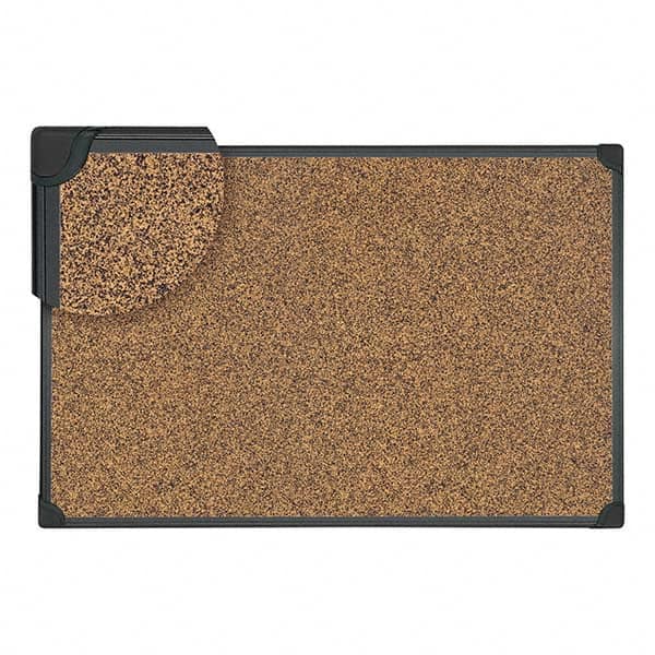 UNIVERSAL - Cork Bulletin Boards Style: Open Cork Bulletin Board Color: Black - Industrial Tool & Supply