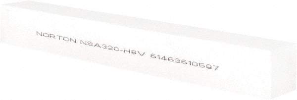 Norton - 320 Grit Aluminum Oxide Square Dressing Stick - 8 x 1 x 1, Extra Fine Grade, Vitrified Bond - Industrial Tool & Supply