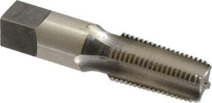 Reiff & Nestor - 1/4-18 PTF SAE Thread, 4 Flute Short Projection Standard Pipe Tap - 2-7/16" OAL, 1-1/16" Thread Length, 9/16" Shank Diam, Bright Finish, High Speed Steel - Exact Industrial Supply