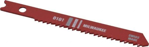 Milwaukee Tool - 2-3/4" Long, 14 Teeth per Inch, High Speed Steel Jig Saw Blade - Toothed Edge, 0.2813" Wide x 0.059" Thick, U-Shank - Industrial Tool & Supply