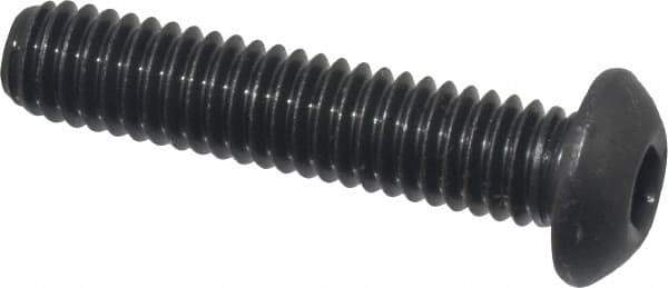 Value Collection - 5/16-18 UNC Hex Socket Drive, Button Screw - Alloy Steel, Black Oxide Finish, Fully Threaded, 1-1/2" Length Under Head - Industrial Tool & Supply