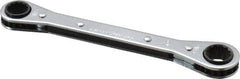 Proto - 1/2" x 9/16" 12 Point Ratcheting Box Wrench - Double End, 1-5/8" Head Diam x 1/2" Head Thickness, 6-3/4" OAL, Steel, Chrome Finish - Industrial Tool & Supply
