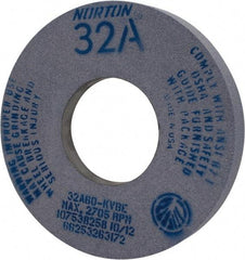 Norton - 12" Diam x 5" Hole x 1-1/2" Thick, K Hardness, 60 Grit Surface Grinding Wheel - Aluminum Oxide, Type 5, Medium Grade, 2,705 Max RPM, Vitrified Bond, One-Side Recess - Industrial Tool & Supply