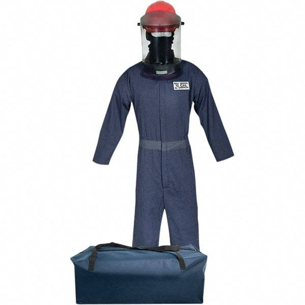 Oberon - Size S, 2 HRC, 8 oz Arc Flash Clothing Kit - 12 cal per Sq cm, Hard Cap & Face Shield Protection, Coveralls & Balaclava, Includes Gear Bag - Industrial Tool & Supply