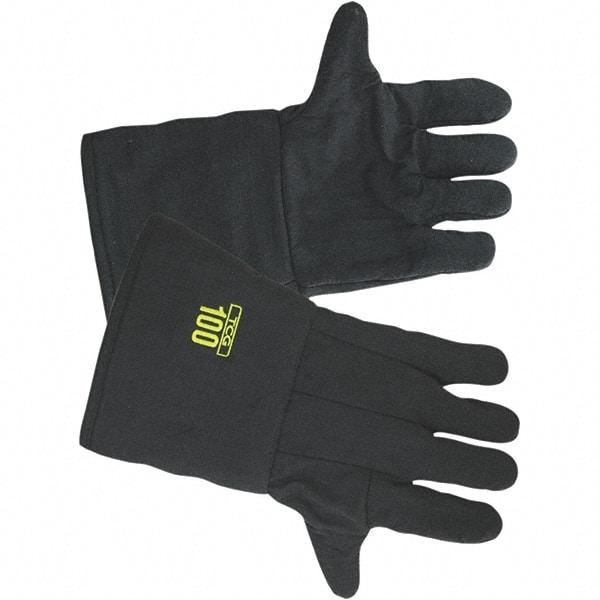 Oberon - Size L, Aramid, Arc Flash Gloves - Aramid Lined, 100 cal/Sq cm Max Arc Protection, HRC 4, ASTM F1959 - Industrial Tool & Supply