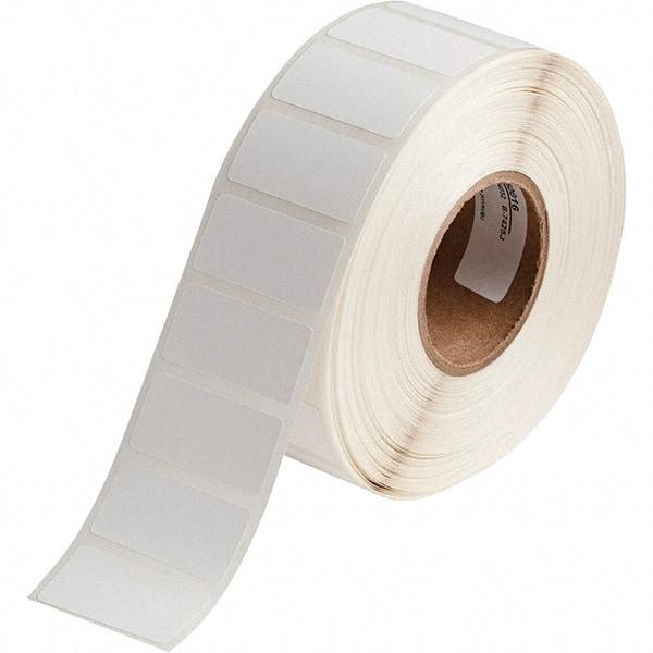 Brady - 1-1/2" Wide x 3/4" Long, White Polypropylene Inkjet Label - For BradyJet J2000 - Industrial Tool & Supply