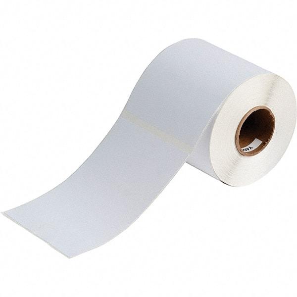 Brady - 6.1" Wide x 4-1/8" Long, White Vinyl Inkjet Label - For BradyJet J2000 - Industrial Tool & Supply