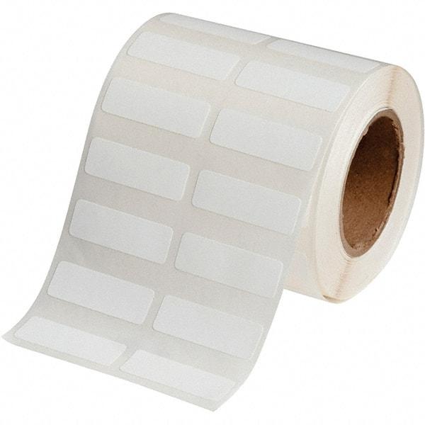 Brady - 1/2" Wide x 1-1/2" Long, White Polypropylene Inkjet Label - For BradyJet J2000 - Industrial Tool & Supply