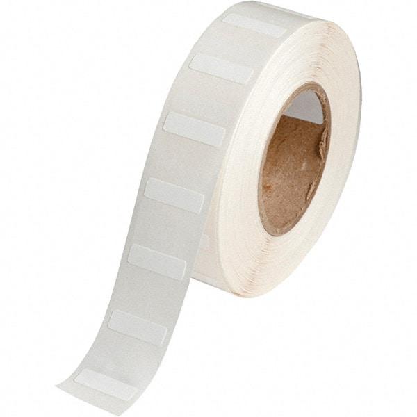 Brady - 1/4" Wide x 53/64" Long, White Polypropylene Inkjet Label - For BradyJet J2000 - Industrial Tool & Supply