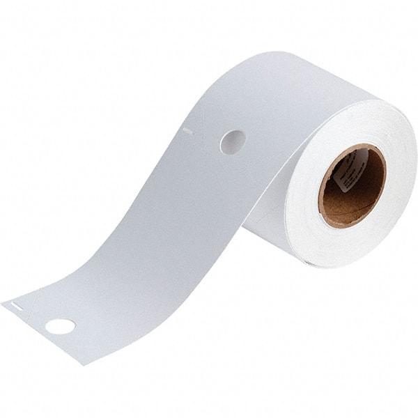 Brady - 5-3/4" Wide x 3-1/4" Long, White Polyester Inkjet Label - For BradyJet J2000 - Industrial Tool & Supply