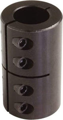 Climax Metal Products - 3/8" Inside x 7/8" Outside Diam, One Piece Split Clamping Collar - 1-3/8" Long - Industrial Tool & Supply