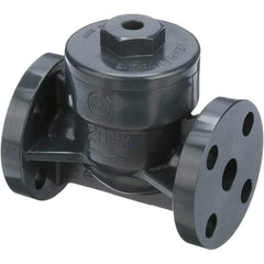 Asahi/America - 1-1/2" PVC Check Valve - Spring Check, Flanged, 150 WOG - Industrial Tool & Supply