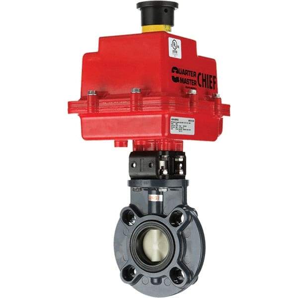 Asahi/America - Actuated Butterfly Valves Pipe Size: 4 (Inch) Actuator Type: Electric - Industrial Tool & Supply