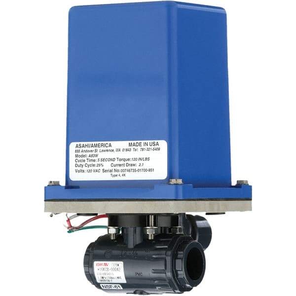 Asahi/America - Actuated Ball Valves   Actuator Type: Electric    Pipe Size: 1-1/2 (Inch) - Industrial Tool & Supply