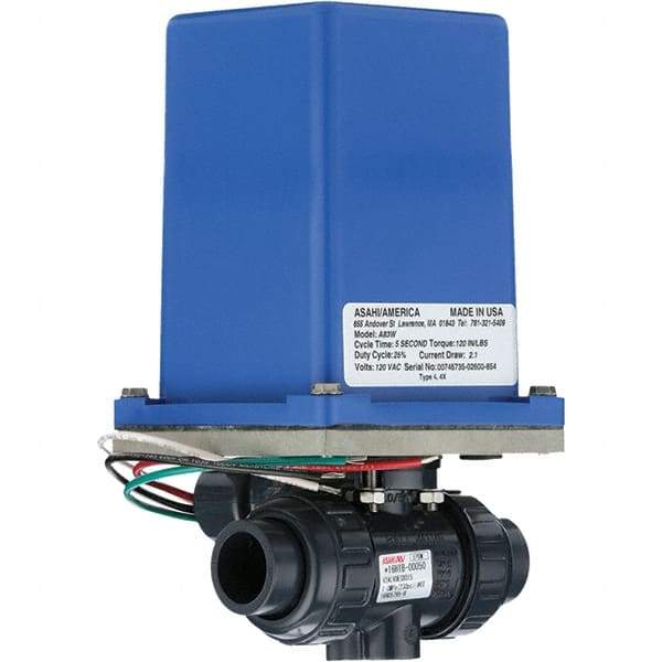 Asahi/America - Actuated Ball Valves   Actuator Type: Electric    Pipe Size: 3/4 (Inch) - Industrial Tool & Supply