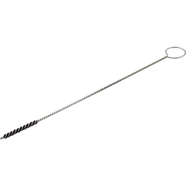 Brush Research Mfg. - 2 Rows x 7 Columns Nylon Cleaning Brush - 1/2" Brush Length, 7-1/4" OAL, 1/2 Trim Length, Plastic Curved Back Handle - Industrial Tool & Supply