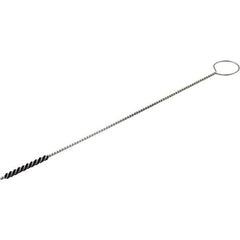Brush Research Mfg. - 2 Rows x 7 Columns Nylon Cleaning Brush - 1/2" Brush Length, 7-1/4" OAL, 1/2 Trim Length, Plastic Curved Back Handle - Industrial Tool & Supply