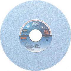 Norton - 7" Diam x 1-1/4" Hole x 3/4" Thick, I Hardness, 46 Grit Surface Grinding Wheel - Ceramic, Type 5, Coarse Grade, 3,600 Max RPM, Vitrified Bond, One-Side Recess - Industrial Tool & Supply