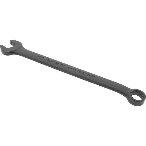 Blackhawk by Proto - 11mm 12 Point Offset Combination Wrench - 15° Offset Angle, 6-81/89" OAL, Steel, Black Finish - Industrial Tool & Supply